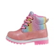 thumbnail image 2 of Beverly Hills Polo Club Toddler  Girls Lace Up Boots, Pink Multicolorr, 5, 2 of 5