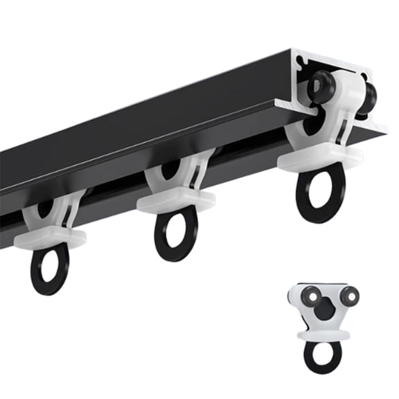 Curtain rail for ceiling mounting, room divider track, built-in curtain rail made of aluminum for living room, bedroom and study