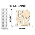 thumbnail image 2 of Unfinished Wood HOME Pumpkin Shape - Craft - up to 46" DIY 42" / 1/2", 2 of 3