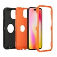 thumbnail image 5 of NIFFPD iPhone 14 Plus Case with Screen Protector + Camera Lens Protector, Heavy Duty Hard Shockproof Phone Case for iPhone 14 Plus 6.7" Black+Orange, 5 of 7