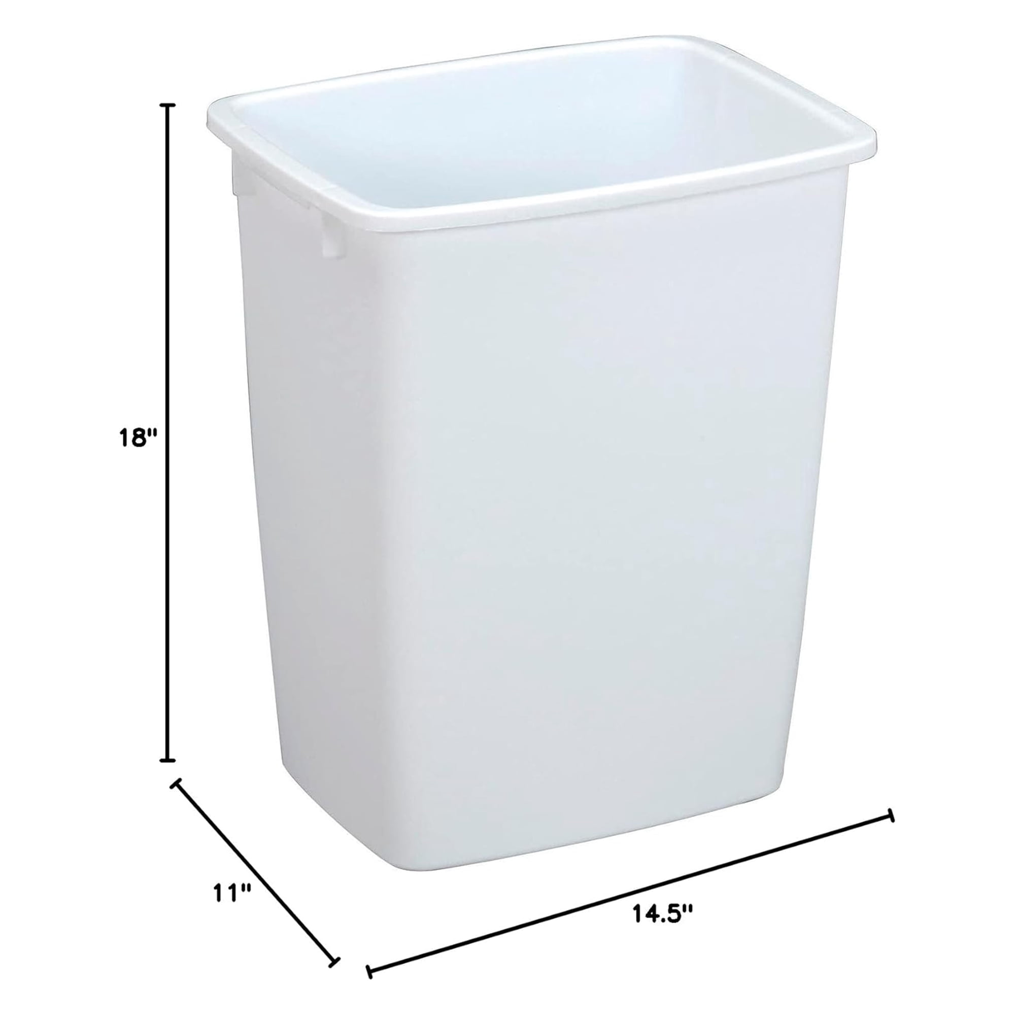 Rubbermaid 9 gal Plastic Kitchen Trash Can, White
