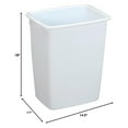 thumbnail image 2 of Rubbermaid 9 gal Plastic Kitchen Trash Can, White, 2 of 3