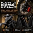 thumbnail image 6 of AMYET Electric Dirt Bike for Adults, 4000W Peak, Up to 45 MPH, 48V 23Ah, UL 2272, 14"/12" Tires, Black, 6 of 12
