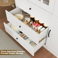 thumbnail image 2 of Blotout 78.7" Tall Kitchen Pantry Cabinet with Glass Doors and Drawers, Display Storage Cabinet with Shelves and Cabinets, Freestanding Storage Cabinet for Home, Office and Living Room., 2 of 7