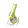 thumbnail image 3 of Green Press-Out Liquid Bath Brush, Long Handle Shower Scrubber With Soft Head, Shampoo And Body Wash Dispenser For Massage And Cleaning 7.48X3.15In, 3 of 8
