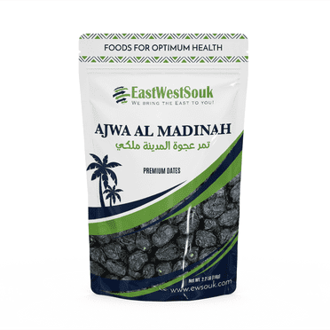 Premium Al Madina Ajwa Dates, Saudi Arabia 2.2lb Fiber-Rich Snack Dry Fruit