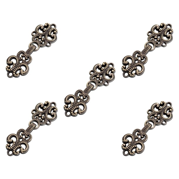 5 piezas de cierres de broche para capa, pinzas para cárdigan, para trajes, chaquetas, bufandas, disfraces, pantalones Bronce