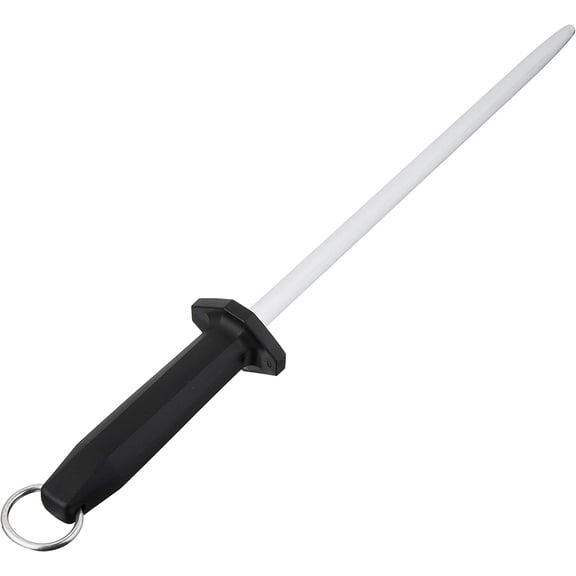 Mercer Culinary German 12 inch Honing Steel Knife Sharpener, Black