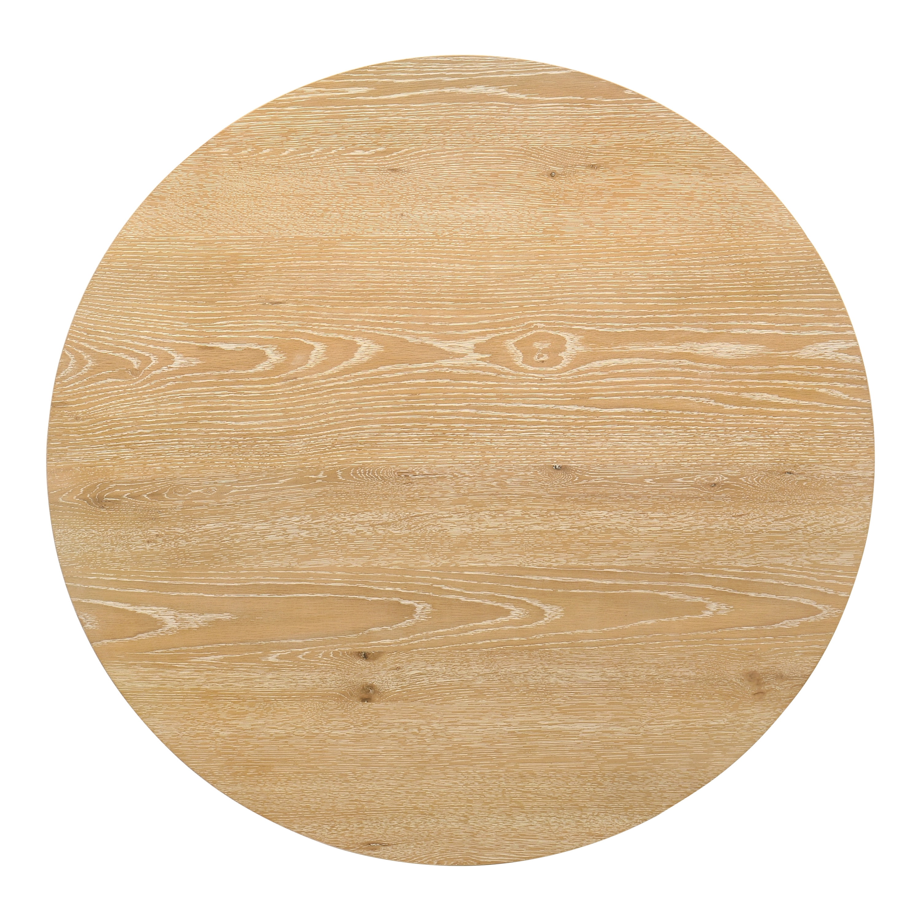Furniture of America Amesdat Modern Wood 40-inch Round Coffee Table with Pedestal Base, Oak