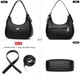 thumbnail image 3 of Bolsas de hombro pequeñas CROJUYI estilo retro negro para mujer Small, 3 of 5