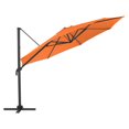 thumbnail image 4 of CorLiving 11.5ft Deluxe Offset Tilting Rotating Patio Umbrella with Aluminum Frame & Deluxe Base Weights, 4 of 9