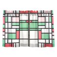 thumbnail image 7 of Yayeee Kitchen Curtains Light Filtering 27"x36" Rod Pocket Short Cafe Window Panel, Red Abstract Geometric, 7 of 7