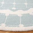 thumbnail image 3 of SAFAVIEH Kids Bordered Swivel Lattice Area Rug, Turquoise/Ivory, 5' x 5' Round, 3 of 8