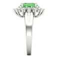 thumbnail image 3 of Halo Engagement Ring for Women - 2.72ct Simulated Green Diamond in 18K White Gold Promise Ring, 3 of 6