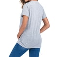 thumbnail image 4 of DYMADE Womens Summer Casual Printing Short Sleeve Round Neck Pregnancy Maternity T-Shirt, 4 of 4