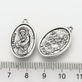 thumbnail image 2 of 200 pc Tibetan style Alloy Pendants ST. FRANCIS OF ASSISI MEDAL Oval Cadmium Free & Lead Free Antique Silver 25x15.5x2.5mm Hole: 1.5mm, 2 of 5
