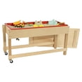thumbnail image 6 of Wood Designs Sand and Water Sensory Play Table, Drainable Plastic Tub with Lid, Sturdy Birch Plywood Built for Kids, Daycare, Classroom 46" W x 17" D, 6 of 14