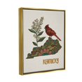 thumbnail image 5 of Stupell Industries Kentucky State Cardinal Blooming Goldenrod Flower Pattern Graphic Art Metallic Gold Floating Framed Canvas Print Wall Art, Design by Valentina Harper, 5 of 5