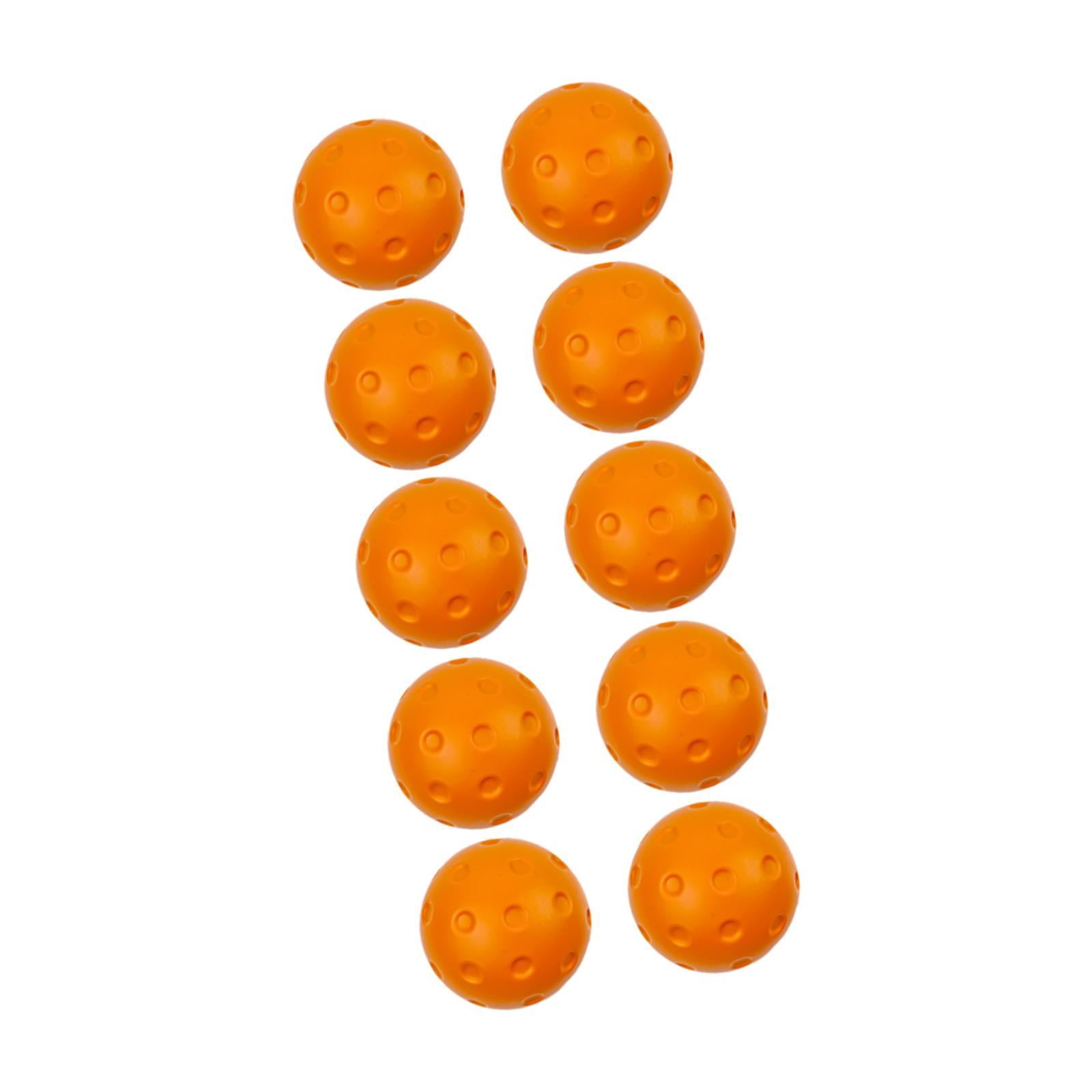 Baoblaze 10 Pieces Pickleball Ball Indoor Practice Ball 74mm Flexible Silent s orange