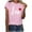 Pink 03, variant on Womens Short Sleeve T-shirts Love Heart Print Round Neck Plus Size Tees Valentines Tops Summer Casual Tshirts (XL, Red 05)