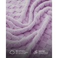 thumbnail image 2 of Utopia Bedding Plush Checkered Fleece Blanket Lilac Queen, 90x90 Inches Travel Friendly, Soft Cozy Throw Blanket for Couch, Sofa, Bed - Home Decor Gift for Kids, Women and Men, 2 of 5