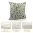 thumbnail image 4 of COMIO  Green Leaf Watercolor Throw Pillow Cover Eucalyptus Greenery Botanical Foliage Branch Twig Nature Pillow Case Decorative Men Women Boy Girl Room Cushion Cover for Home Couch Bed, 4 of 5