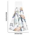 thumbnail image 2 of Dailycode Kitchen Wash Cloths with Hanging Loops Absorbent Absorbent Quick Drying Hand Towels, 2 Pack, Watercolor Turtle Waterweed, 2 of 7