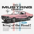 thumbnail image 3 of This Is Mustang Country Women's V-Neck T-shirt Legendary Performance Pink Muscle Car Shelby Mach 1 Boss GT Licensed Tee, 3 of 7