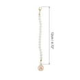thumbnail image 2 of Unique Bargains 1 Pc Round Letter A Water Cup Pendant Pink Alloy Imitation Pearl, 2 of 5