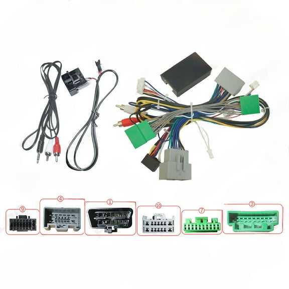 Applicable to 06-12 Land Rover Freelander 2 Android navigation power cord audio 16P modified line   protocol box (high configuration)