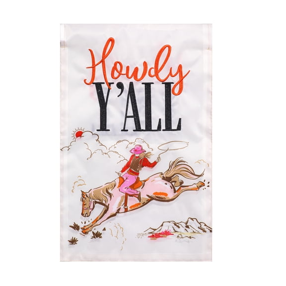 Meadow Creek 11.5" x 18" Spring Rodeo Outdoor Yard Flag