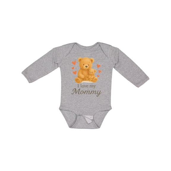Inktastic I Love My Mommy Teddy Bears Boys or Girls Long Sleeve Baby Bodysuit