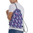 thumbnail image 4 of Yiaed Skull Flower Print Drawstring Bags Drawstring Backpack Bulk String Back Pack Gym Sport Bag-Small, 4 of 5