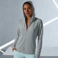 thumbnail image 2 of Women's Sun Protection Jacket Full Zipper Long Sleeve UV Hoodie Shirts Outdoor Athletic Jacket with Pocket Dark Gray XXXL(XXXL), 2 of 7