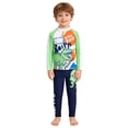 thumbnail image 4 of SonxaHe Big Boy Swimsuit UPF 50 Sun Dinosaur Print Long Sleeve Tee Pants Child Quick Dry Breathable Two Piece Swimwear Green,Size 9-10 Y, 4 of 5