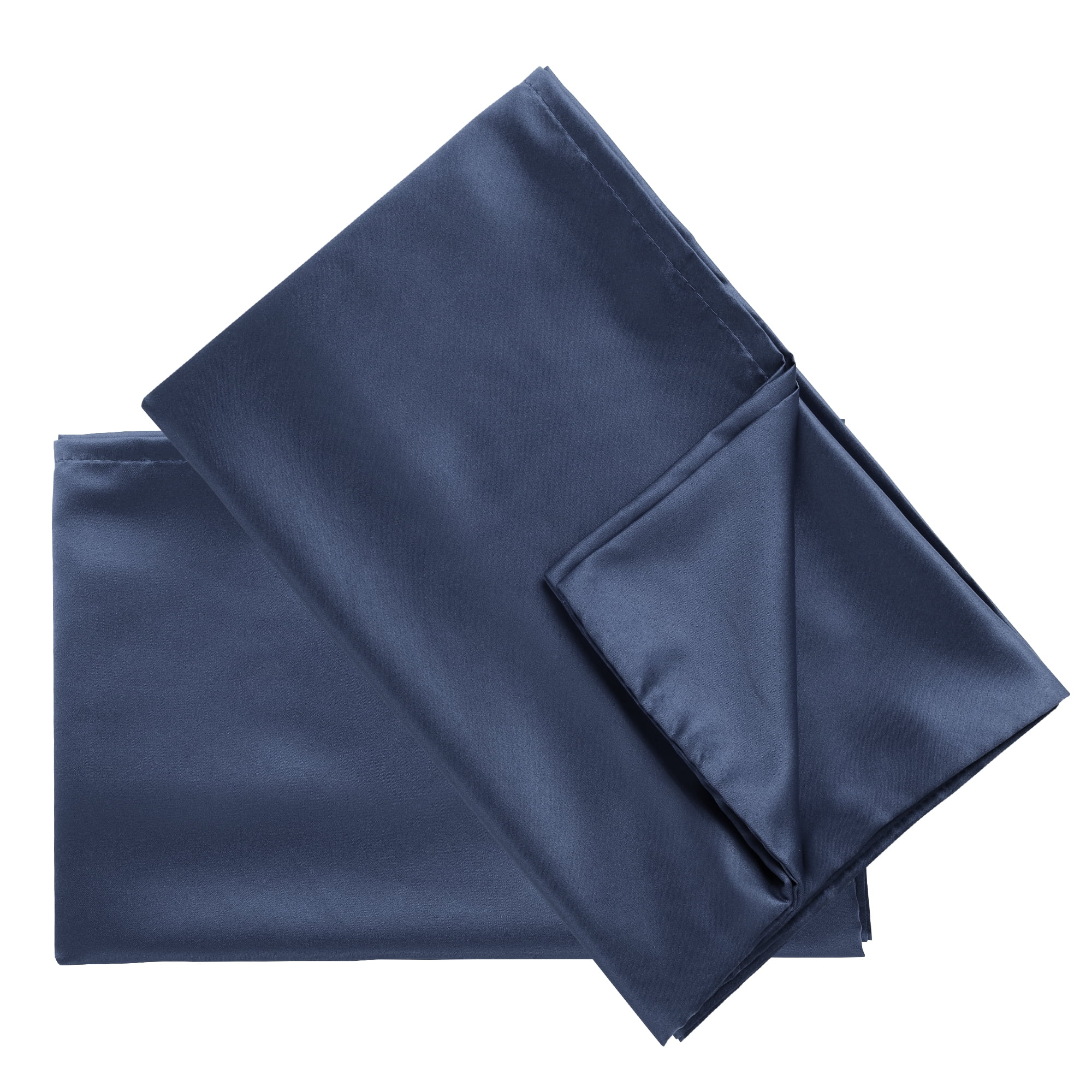 Unique Bargains 4 Pack Satin Pillowcases for Hair and Skin, Navy Standard