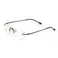 Full Rimless Lightweight Slim Sleek Low Profile Reading Glasses Thin Classy Metal Smart