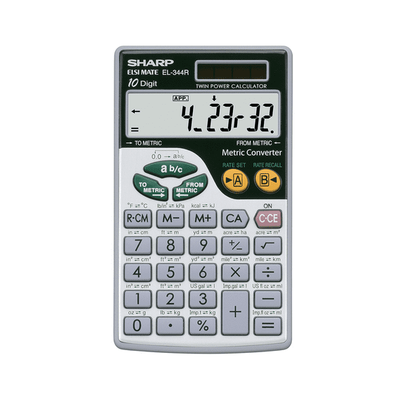 SHARP EL344R Metric Calculator