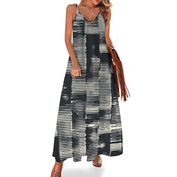 Vestido negro con efecto tie dye, estampado abstracto, sexy, maxivestido con tirantes, elegante, estilo bohemio, para playa, vestidos largos de verano con escote en V, vestidos de talla grande