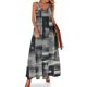 thumbnail image 1 of Vestido negro con efecto tie dye, estampado abstracto, sexy, maxivestido con tirantes, elegante, estilo bohemio, para playa, vestidos largos de verano con escote en V, vestidos de talla grande, 1 of 7