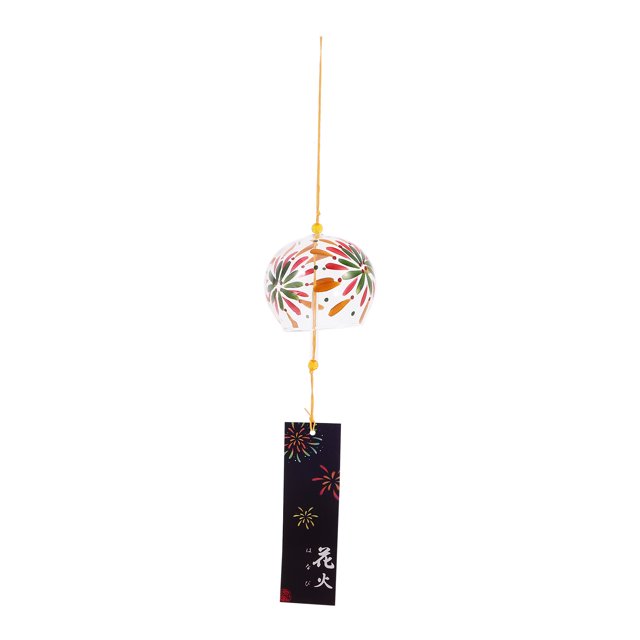 EeaseCA Glass Wind Chimes Japanese-style Wind Chime Simple and Beautiful Label Pendnat Chimes Wind Bells(Pattern 3)