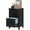 Black, variant on Demi Bonn Modern 3-Drawer Filing Cabinet for Letter, A4 and Legal Size, Home Office, Rustic Farmhouse Vertical File Cabinet, Black