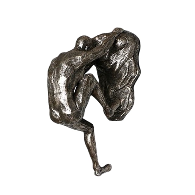 Bearachild Decoración de pared duradera y duradera para hombre que sube, construida para durar, materiales de resina de amplia aplicación Decoración del hogar plata tipo 4