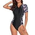 thumbnail image 2 of Kmdttou Summer Women's Swimwear Clearance! Up to 50% off! Bathing Suit for Women New Fashion Zipper Swimsuit Sexy Casual Bikini Piece Swimsuit on Clearance!, 2 of 7