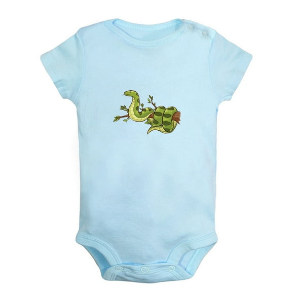 Baby Unisex Cute Rompers Newborn Baby Bodysuits Infant Jumpsuits Kids Cotton Animal Snake Graphic One-Piece Outfits