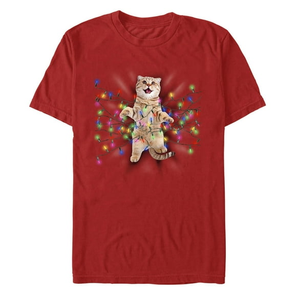Men's Lost Gods Cattastic Christmas Graphic T-Shirt