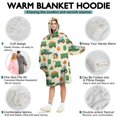 thumbnail image 5 of Wearable Oversized Blanket,Cartoon Tractors Pumpkins Beige Pattern Wearable Blanket Hoodie for Adults,Cozy Hooded Blankets with Super Pockets,Super Warm Fuzzy Pullover for Women & Men, 5 of 6