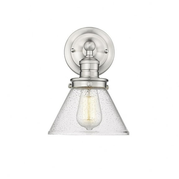 Millennium Lighting  Eyden 1 Light Sconce with Clear Seedy Glass Shades Brushed Nickel
