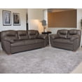 thumbnail image 1 of Sala de Piel Genuina Sofá y Love Seat ConfortoPiel  Toscana Chocolate, 1 of 9