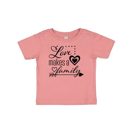 

Inktastic Love Makes a Family- hearts and arrow Gift Baby Boy or Baby Girl T-Shirt